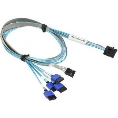 Supermicro Internal MiniSAS HD SFF-8643 to 4 SATA 60/60/60/60cm with Sideband Cable, CBL-SAST-0948 – Zbozi.Blesk.cz