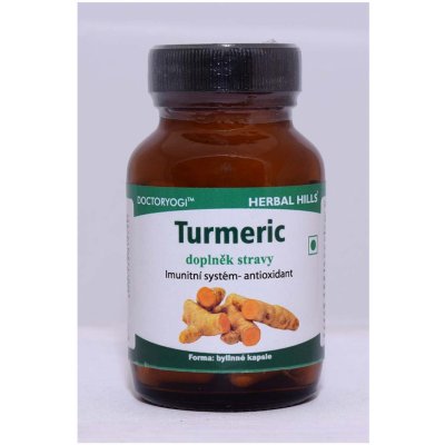 Natural Jihlava Turmeric Herbal Hills imunitní systém antioxidant 60 veg. kapslí