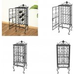 vidaXL Kovový skříňkový stojan na 28 lahví 240937 – Hledejceny.cz