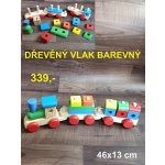 BINO Barevný dřevěný vláček MAXI – Hledejceny.cz