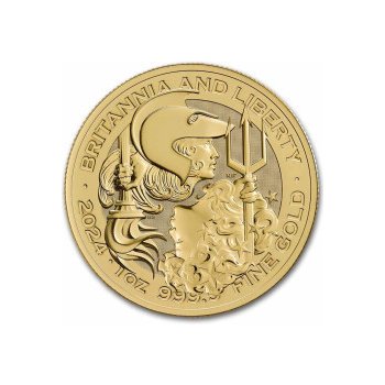 The Royal Mint zlatá mince Britannia and Liberty 2024 1 oz