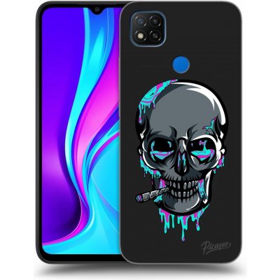 Pouzdro Picasee silikonové Xiaomi Redmi 9C - EARTH - Lebka 3.0 černé