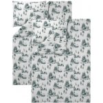 Livarno povlečení z jemného flanelu jedle/bílá/zelená 140x200 70x90 – Zboží Mobilmania