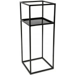 HowHomely Stojan na květiny 60x24 černá DD0110 – Zboží Dáma