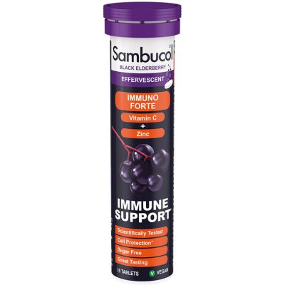 Sambucol Black Elderberry Immuno Forte 15 šumivých tablet – Hledejceny.cz