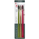 Swissdent Colours Set černý červený modrý sada zubních kartáčků soft medium 3 ks – Zboží Dáma