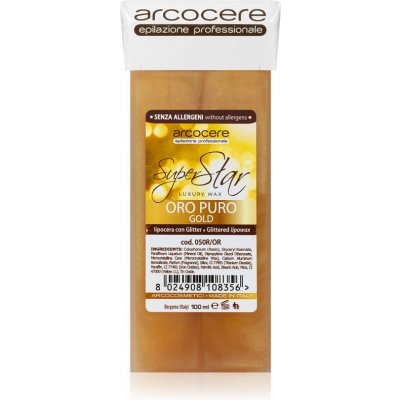 Arcocere Epilační vosk se třpytkami Professional Wax Oro Puro Gold (Roll-On Cartidge) 100 ml – Sleviste.cz