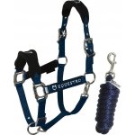 EQUESTRO Set ohlávky s vodítkem Fleece navy – Zboží Dáma