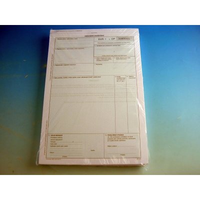 Optys 1195 Průvodní osvědčení EUR 1 A4, očíslované, 1 + 2 listy – Zboží Mobilmania