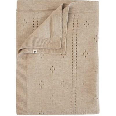 BIBS pletená dírkovaná deka z BIO bavlny Vanilla
