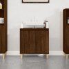 Koupelnový nábytek Nábytek XL Skříňka pod umyvadlo hnědý dub 58 x 33 x 60 cm kompozitní dřevo