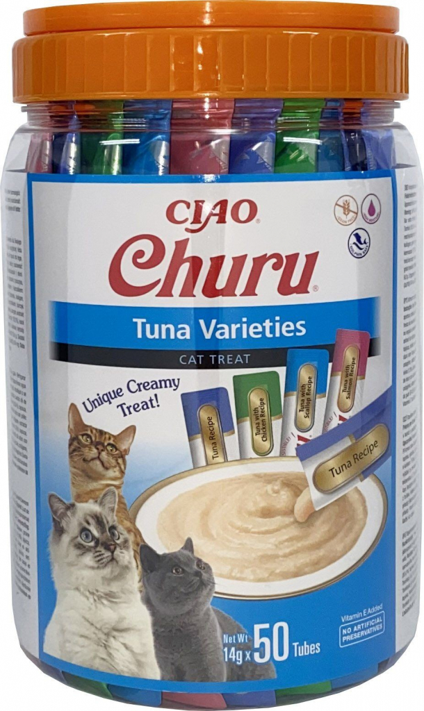 Churu cat masové pyré mix tuňák 700 g