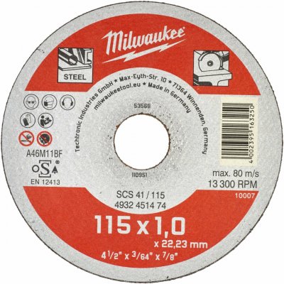 Milwaukee Řezný kotouč 115 x 1 mm 4932451475 200 ks – Zboží Dáma