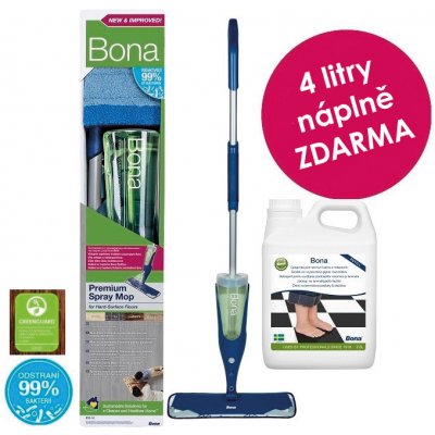 Bona Spray Mop Premium + 4 l na tvrdé podlahy – Hledejceny.cz