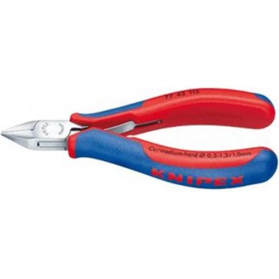 Knipex 77 42 130 - Kleště štípací boční 130mm pro elektroniku s pružinkou, leštěné VL, Bi-plast rukojeti – Zbozi.Blesk.cz