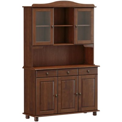 Idea Příborník s nástavcem 3 dveře RUBI - tmavě hnědá – Sleviste.cz