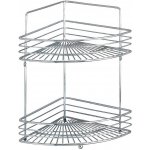 WENKO Polička Milano rohová dvoupatrová 37x23x32 cm, drátěná, chrom – Zbozi.Blesk.cz