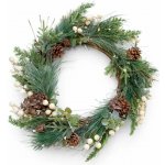 DECOLED Vánoční věnec na dveře 60 × 60 × 12 cm, plast, IP44 venkovní – Zbozi.Blesk.cz