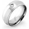 Prsteny Steel Edge prsten se zirkonem MCRSS011