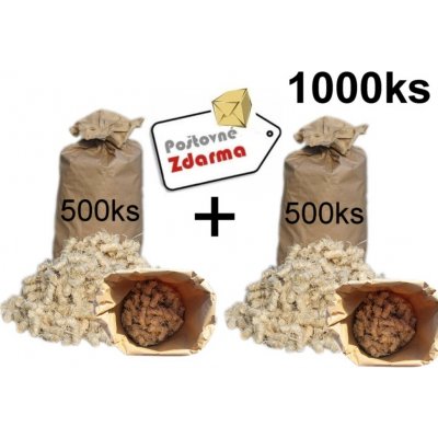 Podpalovač.eu Přírodní ekologický 60 mm 1000 ks – Zboží Dáma