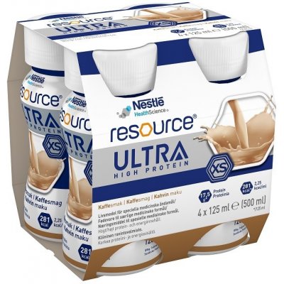 RESOURCE ULTRA HIGH PROTEIN KÁVOVÁ PŘÍCHUŤ POR SOL 4X125ML – Hledejceny.cz