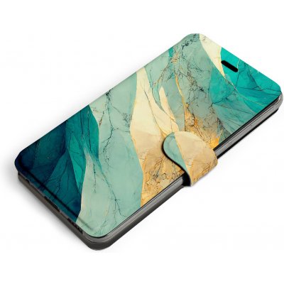 Pouzdro Mobiwear Flip Samsung Galaxy S7 Edge - VP37S Zlatavý a zelenkavý mramor – Zbozi.Blesk.cz