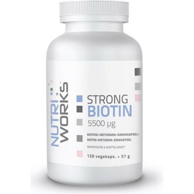 NutriWorks Strong Biotin 5500µg 120 kapslí – Hledejceny.cz