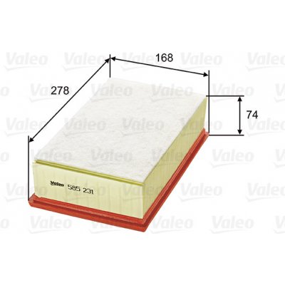 Vzduchový filtr VALEO 585231 – Hledejceny.cz