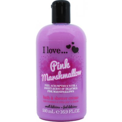 I Love Bubble Bath & Shower Crème Pink Marshmallow sprchový krém 500 ml – Zboží Mobilmania