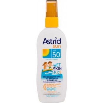 Astrid Sun Wet Skin dětský transparentní spray na opalování SPF50 150 ml