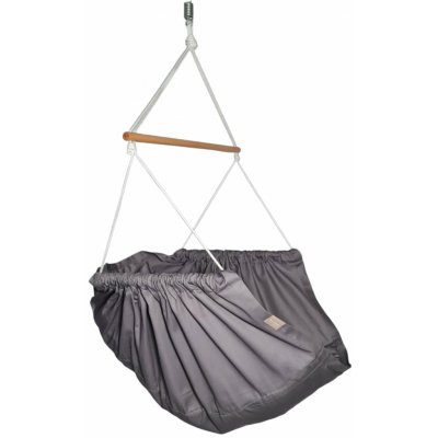 homba zen závěsné křeslo bavlněné šedé – Zbozi.Blesk.cz