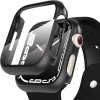 Obal a kryt k chytrým hodinkám COTEetCI polykarbonátové pouzdro s ochranou displeje pro Apple Watch 7 45mm, černá 25003-BK
