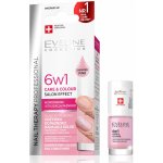 Eveline Cosmetics Nail Therapy Professional Vyživující barevný lak na nehty 6v1 shimmer pink 5 ml – Zboží Dáma