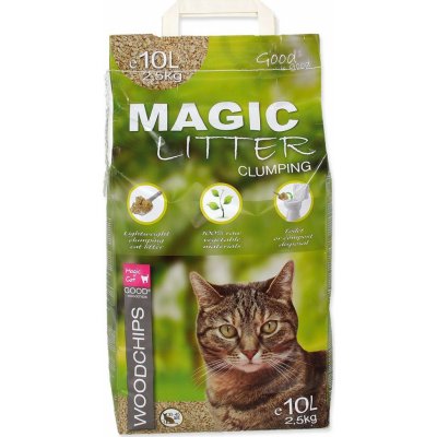 Magic Cat Magic Litter Woodchips ) 10 l (4,3 kg – Zboží Mobilmania