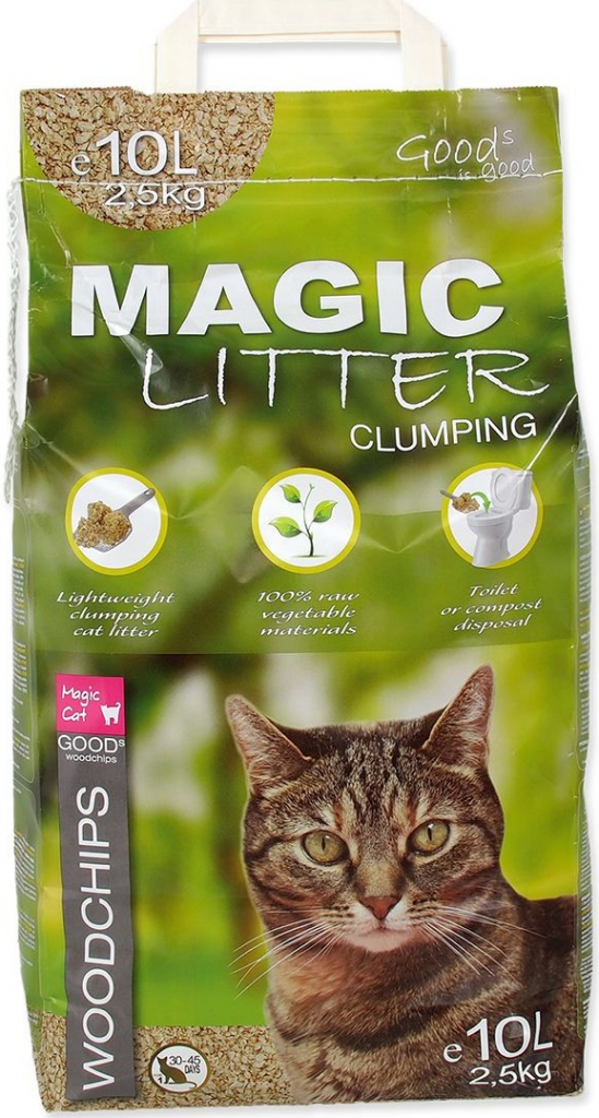 Magic Cat Magic Litter Woodchips ) 10 l (4,3 kg