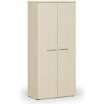 B2B Partner Kancelářská skříň s dveřmi PRIMO WOOD, 800 x 420 x 1781 mm, bříza – Zboží Mobilmania