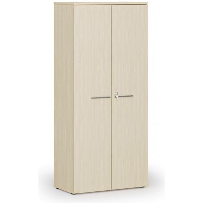 B2B Partner Kancelářská skříň s dveřmi PRIMO WOOD, 800 x 420 x 1781 mm, bříza – Zboží Mobilmania