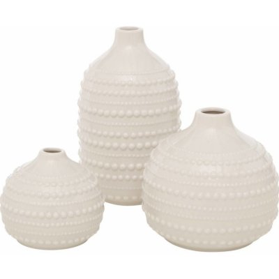Boltze Home Dekorační váza Meruna, porcelán, 3 kusy béžová – Hledejceny.cz