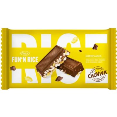Only čokoládová tyčinka s křupavou foukanou rýží a cornflakes bez kakaa 100 g – Sleviste.cz