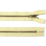 Kovový zip no.3 nerozepínací 16cm krémový (zlaté zoubky) YKK – Hledejceny.cz
