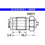 ATE Spojovací šroub 24351600101 | Zboží Auto