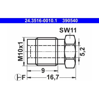 ATE Spojovací šroub 24351600101 | Zboží Auto
