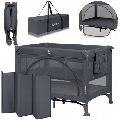 Lionelo Postýlka cestovní Laura Grey Concrete – Zbozi.Blesk.cz