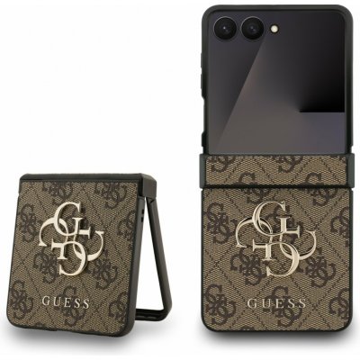 Guess PU 4G Metal Logo Samsung Galaxy Z Flip 7 Brown 143209 – Zboží Živě