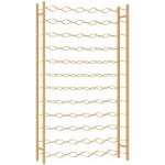 vidaXL Stojan na víno pro 72 lahví Golden Metal – Zboží Mobilmania