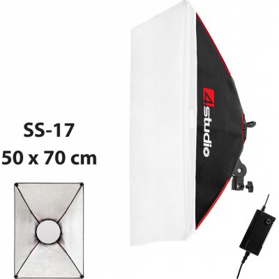 4studio LED video světlo 4studio SS-17 50W se softboxem 50x70cm – Zboží Mobilmania