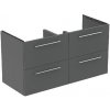 Koupelnový nábytek Ideal Standard i.Life B 120x63x51 cm, 4 zásuvky, šedý matný křemen T5278NG