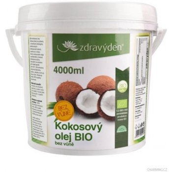 Zdravý den Kokosový olej 100% panenský Bio bez vůně 4000 ml