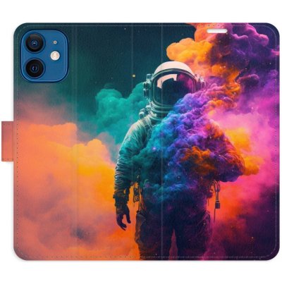 Pouzdro iSaprio Flip s kapsičkami na karty - Astronaut in Colours 02 Apple iPhone 12 mini – Zboží Mobilmania