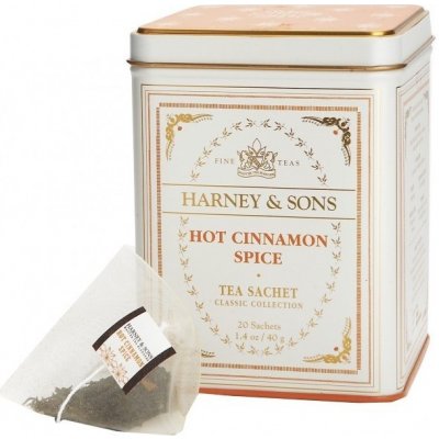 Harney & Sons Hot Cinnamon Spice skořicový čaj 20 hedvábných sáčků v  plechovce od 239 Kč - Heureka.cz